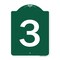 Signmission Designer Series Sign-Sign W/ Number 3, Green & White Aluminum Sign, 18" x 24", GW-1824-22896 A-DES-GW-1824-22896 - alternate 1